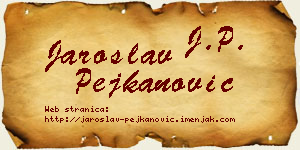 Jaroslav Pejkanović vizit kartica